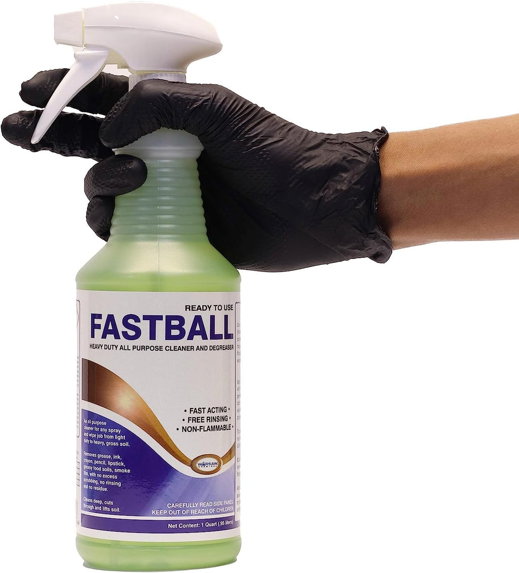 Warsaw Fastball Heavy Duty Industrial Degreaser & All Purpose Cleaner, Pine Scent, Biodegradable, Alcohol Free, Fast Acting, Multi-Surface, 1 Quart, Concentrated Liquid, Industrial Cleaning Agent
