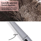 Feather Duster-Genuine Ostrich Feathers,Anti-Static,Reusable Eco-Friendly Handheld Cleaning for Keyboard,Home,Car,Office(17Inch,2Pack)