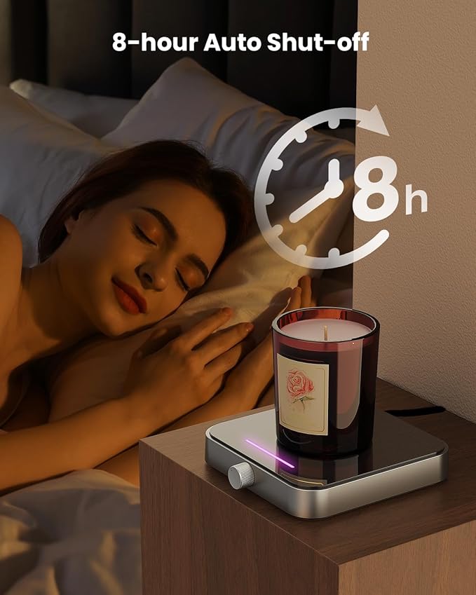 Maestri House Mug Warmer, Electric Coffee Cup Warmer for Desk with 3-Temp Settings,Auto Shut Off, Constant Temperature Heating for Beverage, Milk, Tea and Hot Chocolate at Home & Office (Silver)