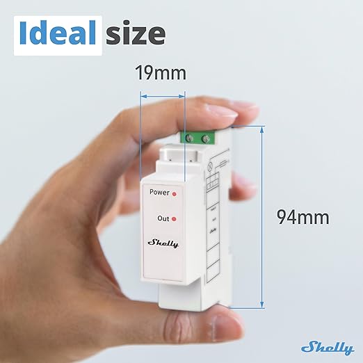 Shelly Pro 3EM Switch Add-On | Add-On Pro 3EM Dry Contacts DIN Rail Mounting | Home Automation | iOS Android app | No Hub Required | Solar Panels | Wind Turbines