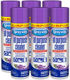 Sprayway All Purpose Cleaner with Lavender Scent, 19oz, Pack of 6 | Foaming Action, Clean, Disinfect, Deodorize | Tough on Grease, Soap Scum, Grime | EPA Approved, Kills 99.9% of Viruses & Bacteria