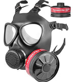 Gas Masks Survival Nuclear and Chemical Military Grade with 40mm Activated Carbon Filter, Full Face Gas Respirator Mask for Organic Vapor, Chemicals, Dust, Paint Spray, Polish, Weld, Fume, Gases