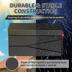 Wall Mount Mailbox, Large Capacity Mailbox for House, with Flag Kit, Galvanized Steel Rust-Proof Metal Post Drop Box, Mailboxes for Outside, 15.74"×9.84"×4.33", Black Modern Sleek Style