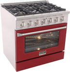 Kucht KNG361/LP-R Gas Range, Red