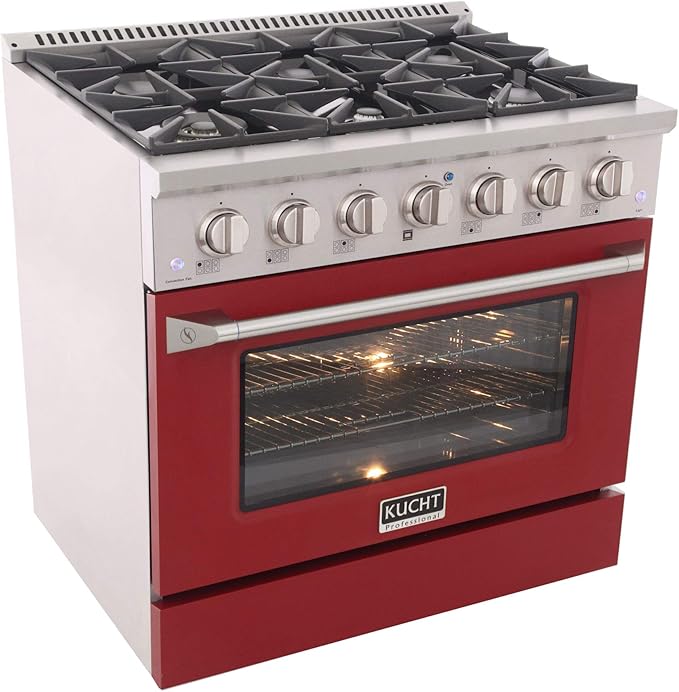 Kucht KNG361/LP-R Gas Range, Red