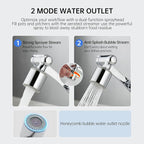 YYKBZ Water Filter For Sink Faucet Extender,1080° Swivel Aerator,2 Modes Spray Sink Water Filter,Brass Faucet Mount Purifier System For Kitchen/Bathroom/Toddlers,Multiple Adapters With 9pcs Filters