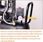 GASHER 5PCS Brass Male Tee Pipe Fitting T Adapter, 3 Way Brass Fitting 1/2" x 1/2" x 1/2" NPT T Fitting