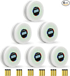 6 Pack Upgraded Combination Smoke and Carbon Monoxide Alarm Detector, Dual Sensor Smoke Alarm&Carbon Monoxide Detector (Includes Battery)