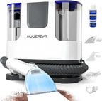 Upholstery Carpet Cleaner, MUJERBAY® 12Kpa Portable Spot and Stain Cleaner, Easy Move with Universal Wheels & Handle, 1.18-inch Deep Cleaning Machine for Couch, Stairs, Car and Pet Messes.Blue