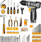 Power Drill Tool Set Kit: DEKOPRO Cordless Drill Tool Box with 12V Battery Electric Drill Driver for Home Hand Repair Power Tools Sets Drills Case