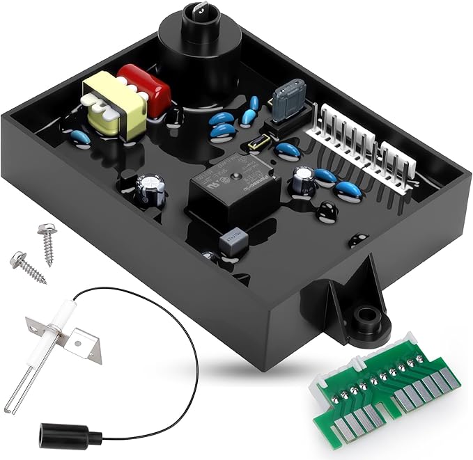 LOCOPOW 91365 93305 RV Water Heater Control Circuit Board Part for Atwood Water Heaters GCH6A-10E GC6AA-10E WH-6GA WH-10GEA Replace 91226 93305, 93851, AT93851 With Igniter Spark & Sensor Electrode