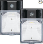 30W LED Wall Pack Light with Photocell 2Pack, 3900LM, 5000K Daylight, LED Wall Lights IP65 Waterproof Outdoor Security Flood Lighting for Yard Garage Warehouse Garden, 100-277VAC, ETL Listed