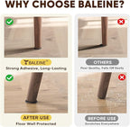 BALEINE 141PCS Felt Furniture Pads, Multi-Size Felt Pads for Chair Legs, Tables, Beds, Scratch-Reducing Floor Protectors for Hardwood Floors, Tile, Vinyl, and Laminate (141PCS, Black)