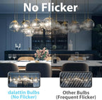 dalattin A19 Vintage LED Edison Bulbs, 60W Equivalent Light Bulbs, 5000K Daylight White, Clear Glass Filament Bulb, Efficient 8W, E26 Base, 800 LM, CRI80+, Non-Dimmable for Home, Farmhouse, 12 Pack