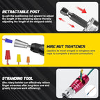 Wire Stripper for Drill - 2025 Upgraded Electric Wire Stripping and Twisting Tool for AWG 14-12-10, Wire Stripper Tool for Power Drill, Nut Twister Stripping and Connector Kit (6PCS)