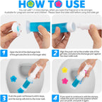 Toilet Gel, 60 Count 5 Kinds Of Scent Toilet Cleaner Bowl Gel Stamp Kit Air Freshener