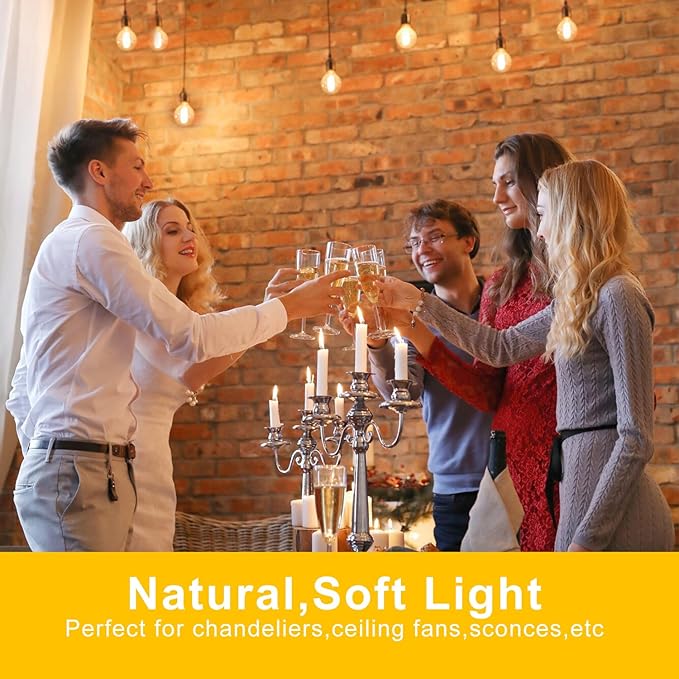 dalattin A19 Vintage LED Edison Bulbs, 60W Equivalent Light Bulbs, 2700K Soft White, Clear Glass Filament Bulb, Efficient 8W, E26 Base, 800 LM, CRI80+, Non-Dimmable for Home, Farmhouse, 12 Pack