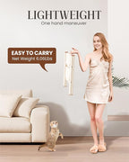 GameGem 2 Step Ladder, Aluminum Folding Step Stool with Anti-Slip Sturdy and Wide Pedal, Lightweight Portable Multi-Use Stepladder for Home and Kitchen Use Space Saving, 330 lbs, Chocolate White