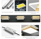 Bathroom Vanity Light Fixtures 3 Lights Dimmable LED Wall Sconce with Matte Black Finish Gold Metal Lampshade White Light 3000K-6000K,3 Color