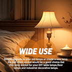 4 Pcs Pull Chain Lamp Socket Replacement, E26 Standard Threaded Base, Light Socket with Pull Chain, Lamp Parts for Repair