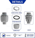 (1/2" Conduit Coupling 20 Pack) Yariwiz 1/2 Plastic Liquid Tight Conduit Coupling