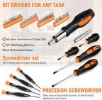 THINKWORK Tool Set - 207 Piece Portable Home Repairing Tool Kit, General Household Hand Tool Set with 13'' Wide Mouth Open Storage Tool Bag, Perfect for DIY, Home Maintenance, Handyman - Gift for Men