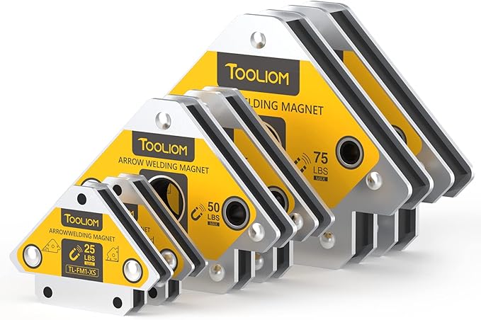 TOOLIOM Arrow Welding Magnets 6Pcs 25LB & 50 LB & 75 LB Strong Hold Magnetic Welding Holder Welder Magnet Set Welding Accessories