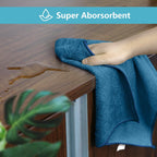 HOMEXCEL Navy Blue Microfiber Cleaning Cloth, 50 Pack Cleaning Towels for Kitchen, Lint Scratch Free, Highly Absorbent, and Reusable Cleaning Rags for House, Window and Glass, Cars, 11.5 X11.5 inch