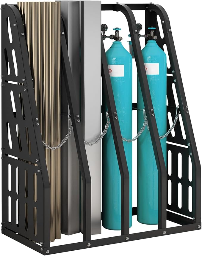 Vertical Bar Rack 1500 LB Capacity, 4 Bays Storage Rack 47" W x 24" D x 60" H, Long Parts Metal Rack, Lumber Storage Rack for Garage Storage, Black