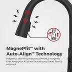 Pfister Miri 2.0 Kitchen Faucet with Pull Down Sprayer and Soap Dispenser, Single Handle, High Arc, NSF Certified, Spot Defense Matte Black Finish, F5297MRRSDB