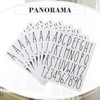 8 Sheets Vinyl Letter Stickers Waterproof Self Adhesive Letter Numbers Alphabet Modern Mailbox Numbers Sticker for Back to School DIY Mailbox House Home Business Address(1 Inch,Black)