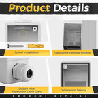 DC Solar Panel Disconnect Switch 40 Amp AC Miniature Circuit Breaker Box 500V 2 Poles with IP65 Waterproof UV-Proof Box for Outdoor Solar PV Homes Battery