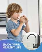 Fapully Commercial 3 Way Kitchen Faucets with Pull Down Sprayer and Water Filler,3 in 1 Kitchen Sink Faucet with Drinking Water Faucet Matte Black