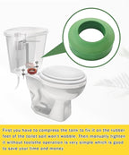 2Pcs 99-591 Toilet Tank to Bowl Replacement Gasket Compatible with Gerber toilet, ultra flush 28-380/384/385/790 tank,21-752 and 21-372 Bowl and others Replace 99-582 99-537