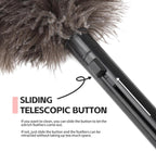 Retractable Feather Duster-Genuine Ostrich Feathers,Anti-Static,Reusable Eco-Friendly Handheld Cleaning for Keyboard,Home,Car,Office(10 to 15 Inches) 12Pack