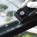 Gomake Locking Razor Blade Scraper with Safety Cap, Glass Cooktop Scraper with 10PCS Black Carbon Steel Blades for Glass Clean, Paint and Old Label,Decal Sticker Remover, Stove Top Scraper Tool