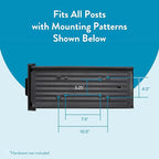 ARCHITECTURAL MAILBOXES Gibraltar Mailboxes Arlington Large Capacity Galvanized Steel Textured Black, Post-Mount Mailbox, AR15B000