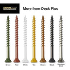 Deck Plus 2-1/2 Inch Epoxy Coated Exterior Wood and Fence Screws #10 x 2-1/2" Torx/Star Drive Included Coarse Thread, Outdoor Rust Resistant Decking Screw, Tan, 1lb Box, 625 Pieces | 48415
