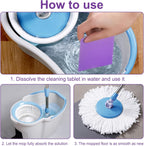 Floor Cleaning Tablets Sheets, Method Hardwood Floor Cleaner and Polish Pack of 300, Concentrate Mild Scent For RV Wall Tiles, Hardwood, Laminate Floor, Purple