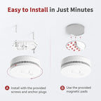 SITERLINK Smoke Detectors,UL217-9th Listed Smoke Alarms with Replaceable Battery,Photoelectric Sensor Smoke Detector with Test-Silence Button,Fire Detectors for Home,House,GS509A 10-Pack