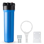 iSpring HB28B Whole House Water Filter Housing, 20" x 4.5" Universal Housing for Whole Home Water Filtration w/ 1" NPT Ports Pre-Filtration System