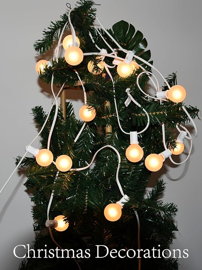 SUNSGNE G40 Globe Replacement Bulbs with Frosted White, 1.5 Inch -5 Watt -Screw Base -Fits E12 and C7 Sockets, 25 Pack