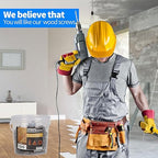 Wood Screws #8 x 1-1/4’’, T25 Star Torx Drive Flat Head Deck Screws, Brown, 194Pcs (1lb)