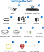 ZOSI 16CH 4K PoE Security Camera System,8pcs 8MP Outdoors Cameras,One-Way Audio,People Counting,Person/Vehicle Detection,Night Vision,16 Port 32CH NVR with 4TB HDD for Home Business 24/7 Recording