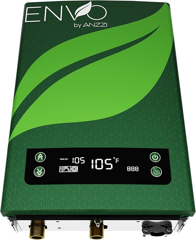 ANZZI Envo ANZZI Electric Tankless Water Heater 27 kWat 240 Volts, Small Enough to Install Anywhere - For kitchen faucet, bathroom faucet and shower (WH-AZ027-M3)