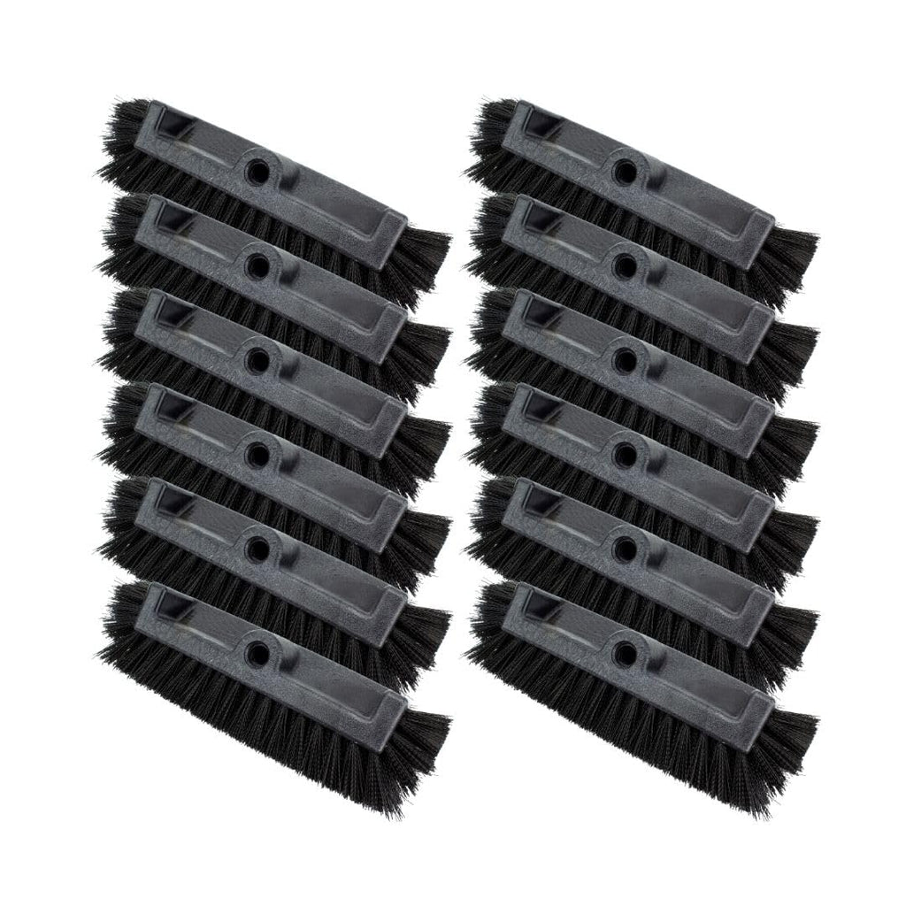 SPARTA Multi-Level Tile Scrub Brush 12" Wide Brush Head, Heavy-Duty Tile Cleaning Brush with End Bristles for Commercial Tiles, Tubs and Floor, Plastic, 12 Inches, Black, (Pack of 12)
