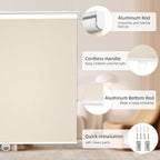 ChrisDowa Cordless Blackout Roller Shades for Windows, Thermal Insulated UV Protection Pull Down Shades, Total Blackout Window Blinds for Home, Office, Bedroom, Door (27" W x 72" H, Beige)