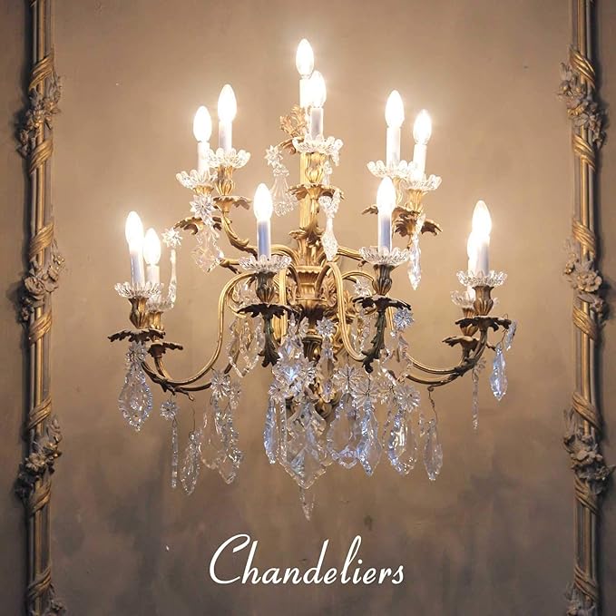 100 Pack C7 Christmas Replacement Light Bulbs, C7 Clear Incandescent Bulb for Christmas String Light, E12 Candelabra Base, 5 Watt, Clear