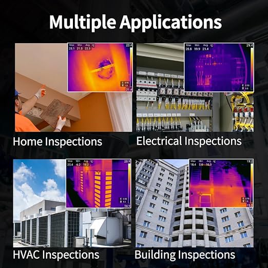 TK6 Thermal Imaging Camera, 384 x 288 IR Resolution, 25° *19° FOV, Manual Focus Thermal Imager with 5MP Visual Camera for Building, Electrical Inspections, -4°F to 1022°F, 3.5" Touch Screen