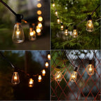 ST38 Edison Replacement Light Bulbs, 7W Clear Glass String Lights for Outdoor Patio Garden Wedding Decor, C7/E12 Screw Base, 10 Pack